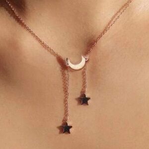 💫Gold Moon & Star Drop Necklace 💫